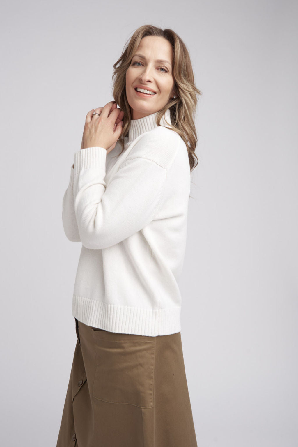 Goondiwindi Cotton - High Neck Jumper Snowflake | G8170M