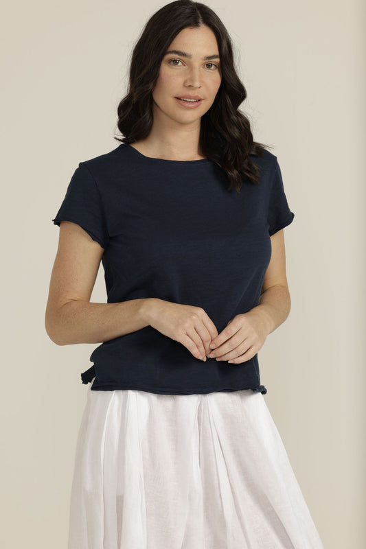 Cloth Paper Scissors - Crew Neck Tee Navy | C1335-S23