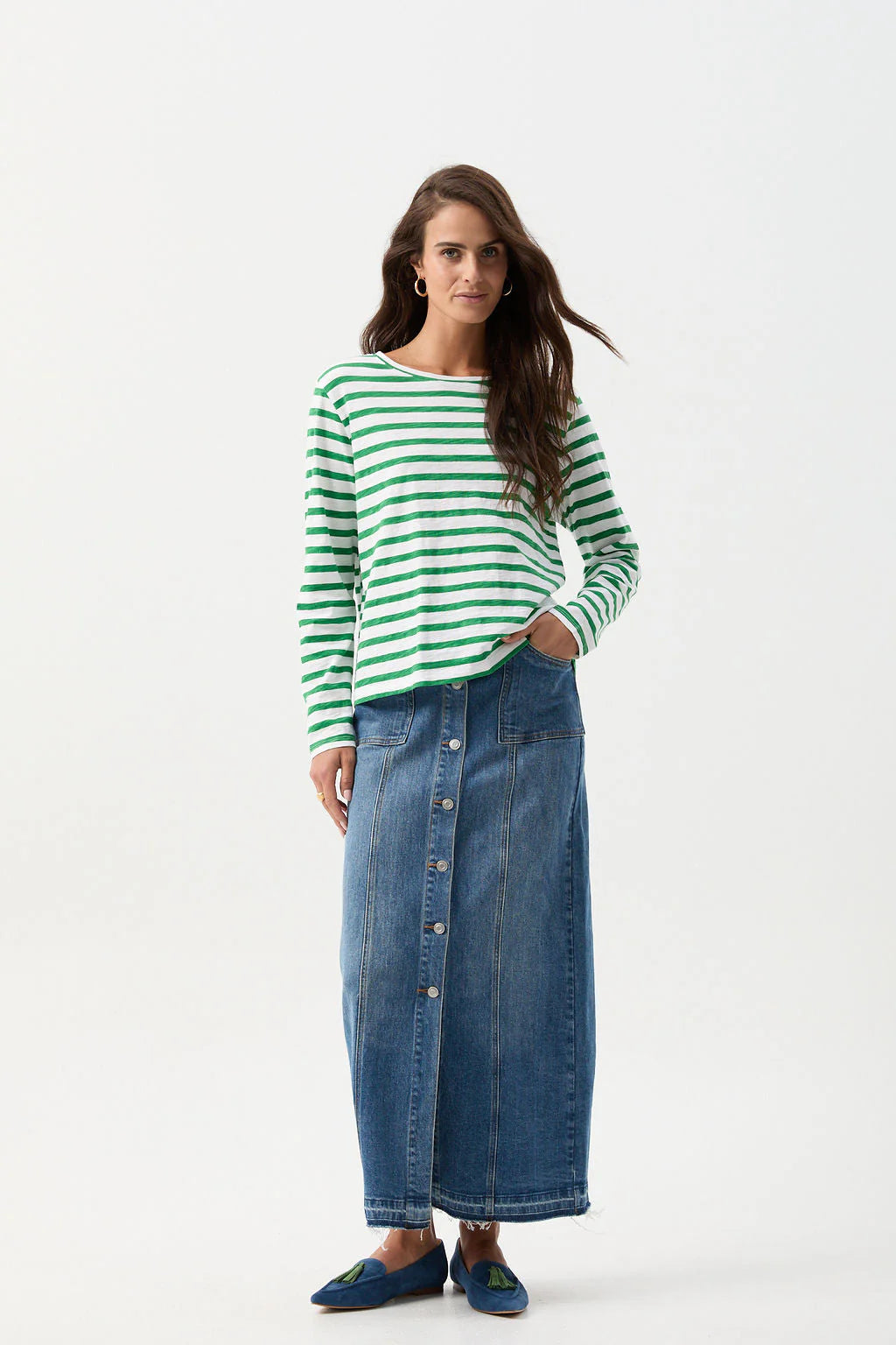 Cloth Paper Scissors - Stripe Basic Tee C1390-51