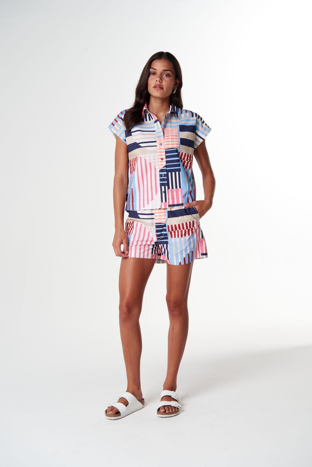 Cloth + Paper + Scissors - Sun Daze Cap Sleeve Shirt | C1437