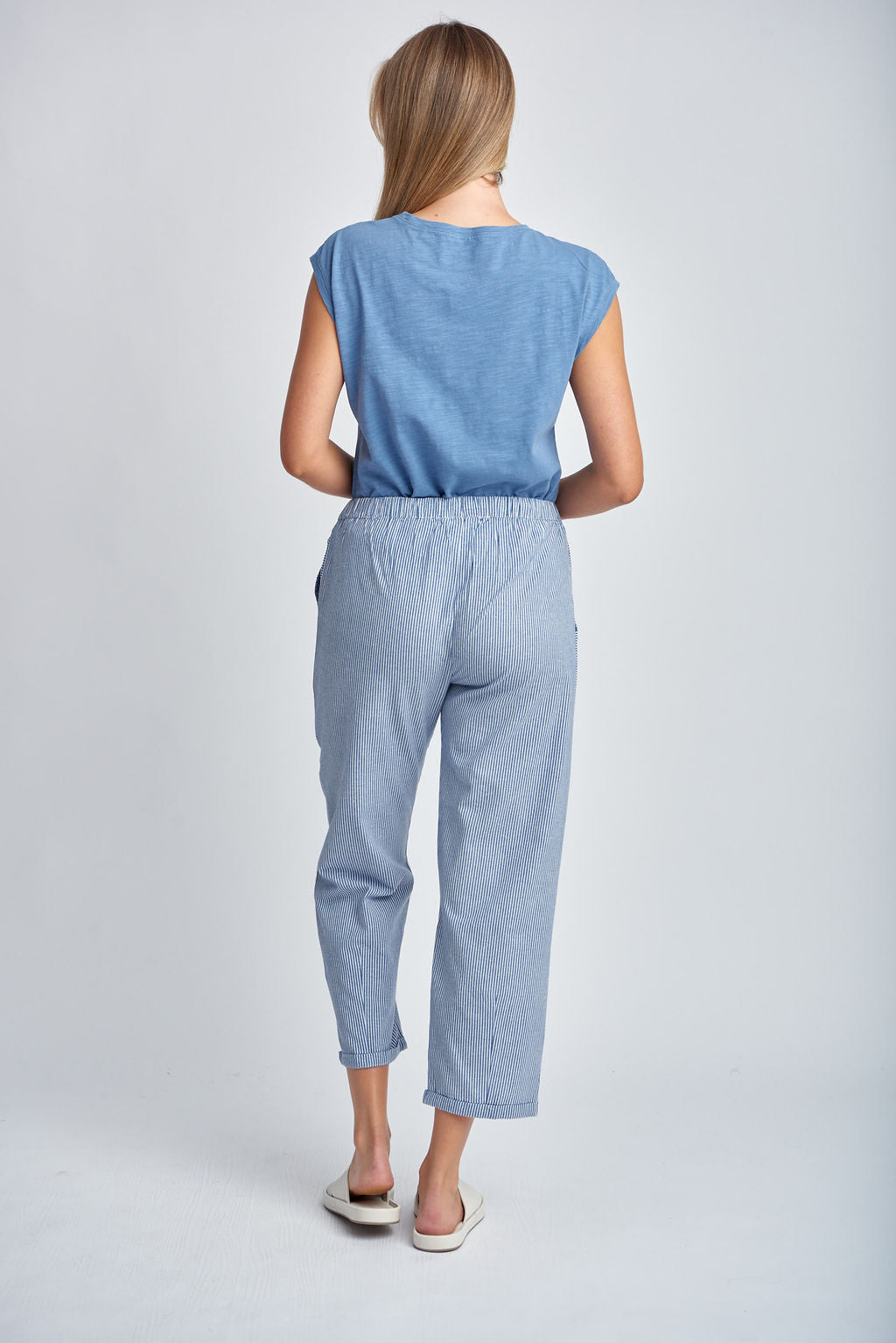 Cloth Paper Scissors - Stripe Pant Navy/White | CPS1534