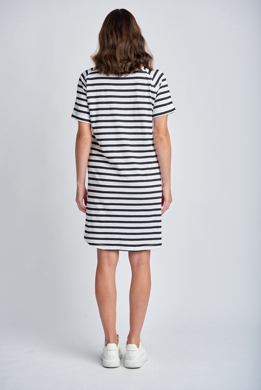 Cloth Paper Scissors - Stripe Dress White/Black | CPS1625