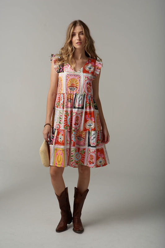 Cloth Paper Scissors - Rodeo Print Mini Sundress C1636