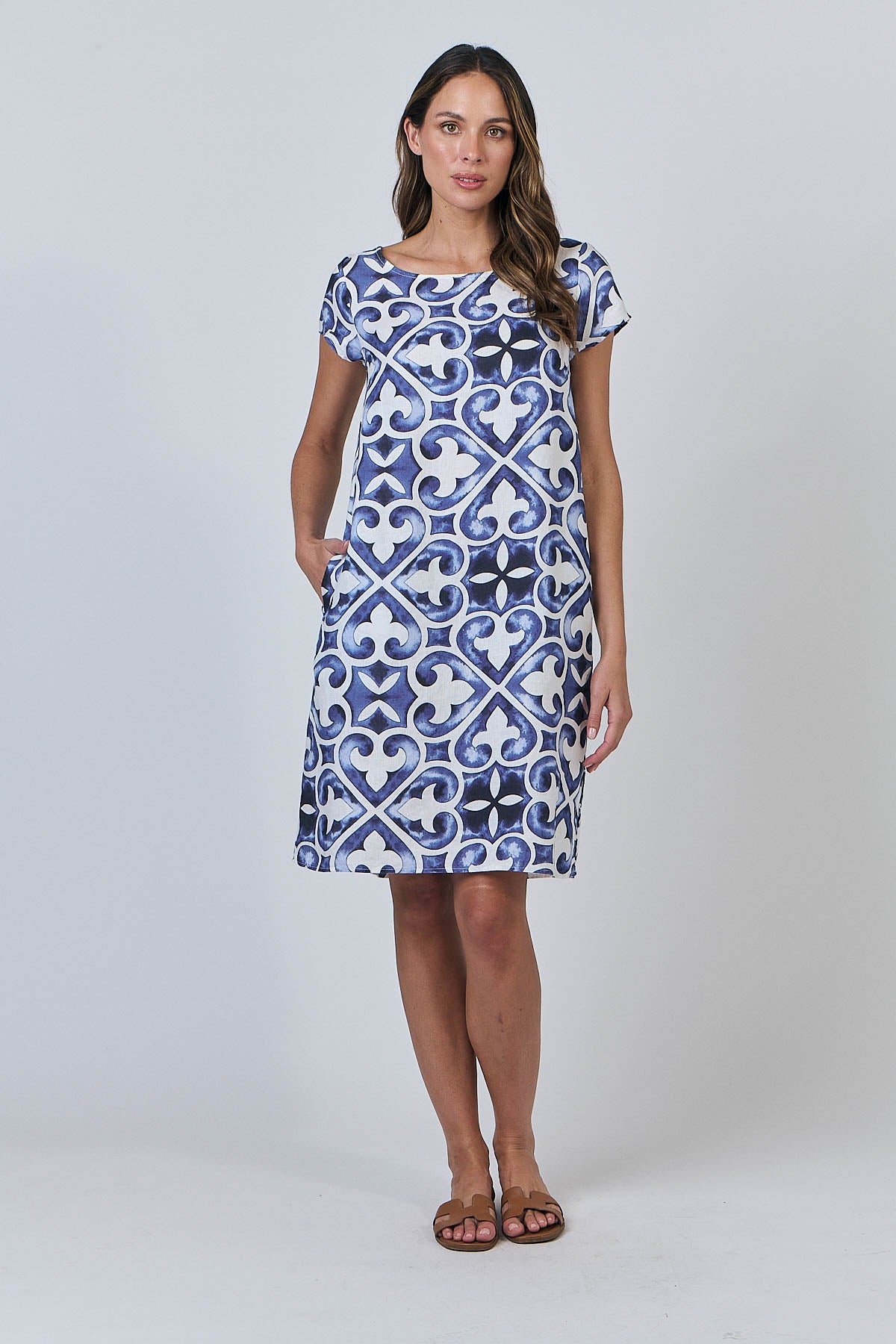 Naturals - A-Line Linen Dress GA237