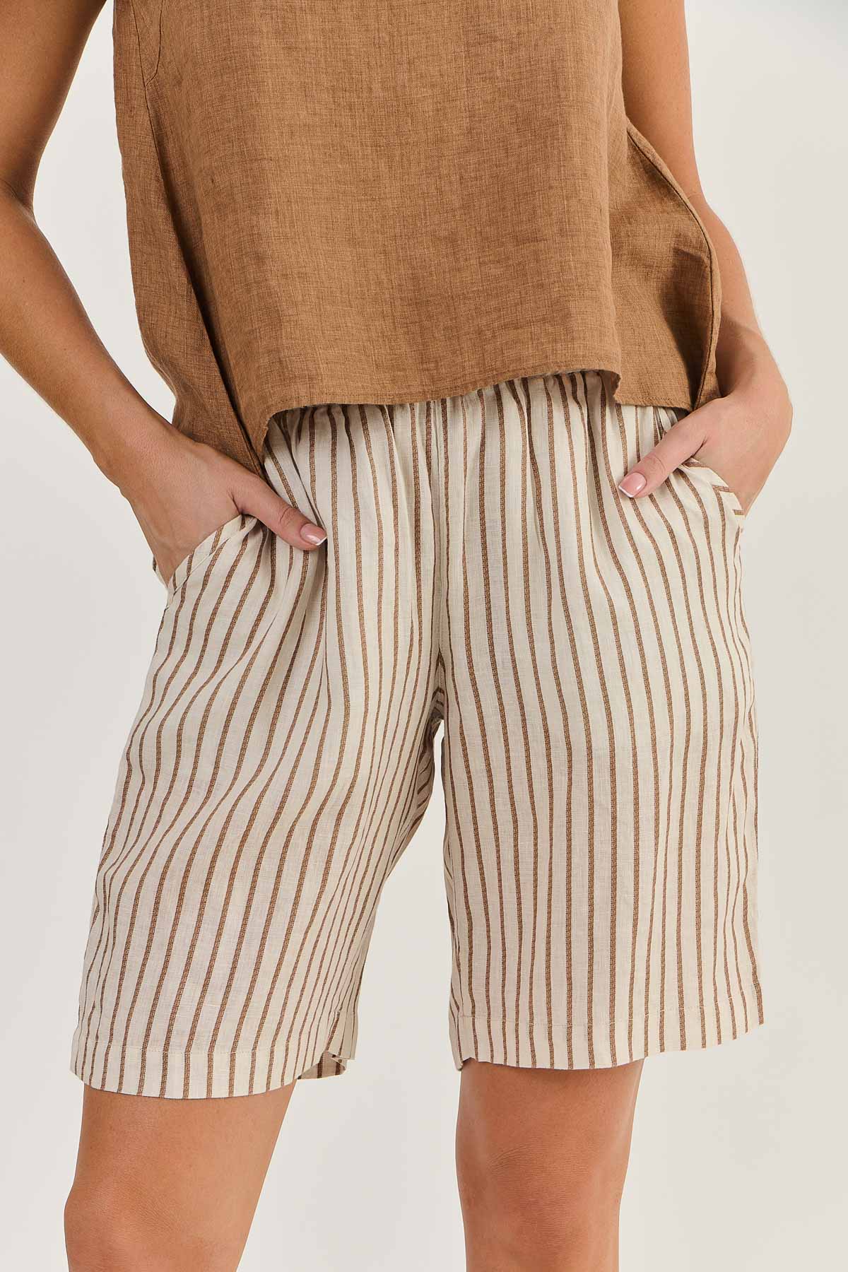 Naturals - Linen Shorts Ginger Slice | GA241