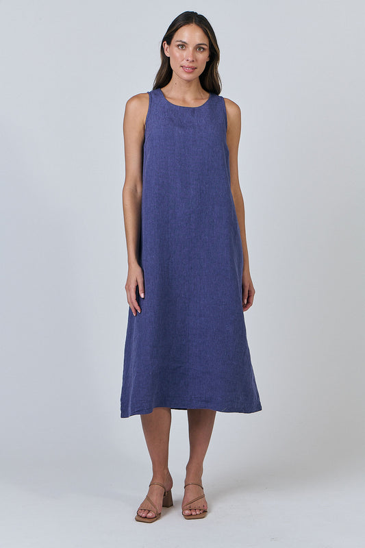 Naturals - Linen Midi Dress GA325