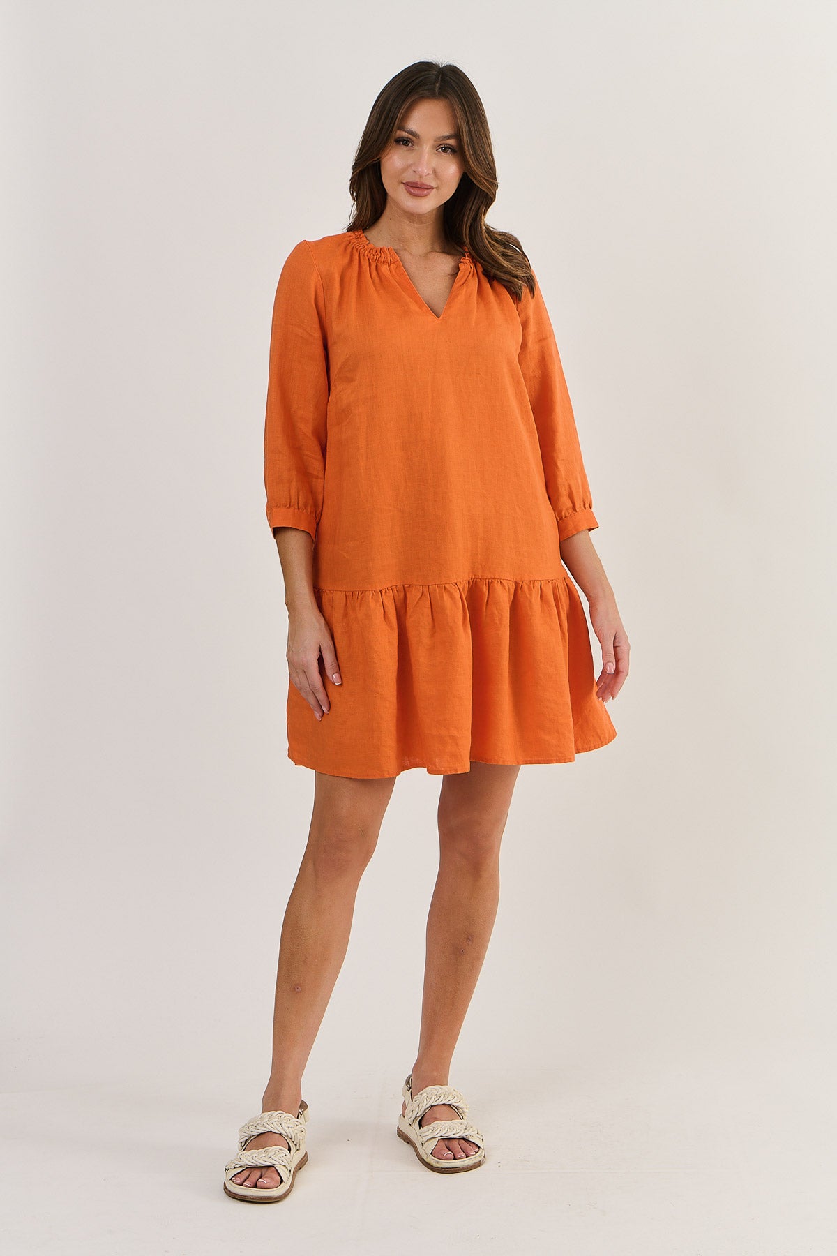 Naturals - Linen Dress Tamarind | GA515