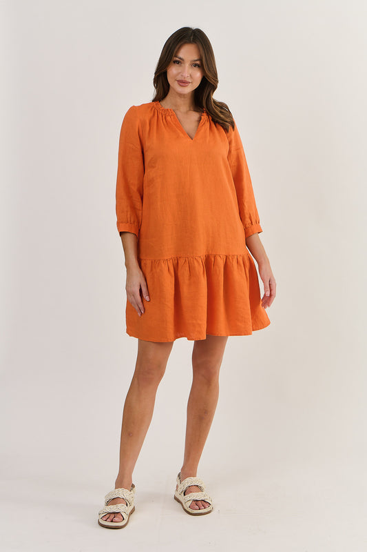 Naturals - Linen Dress Tamarind | GA515