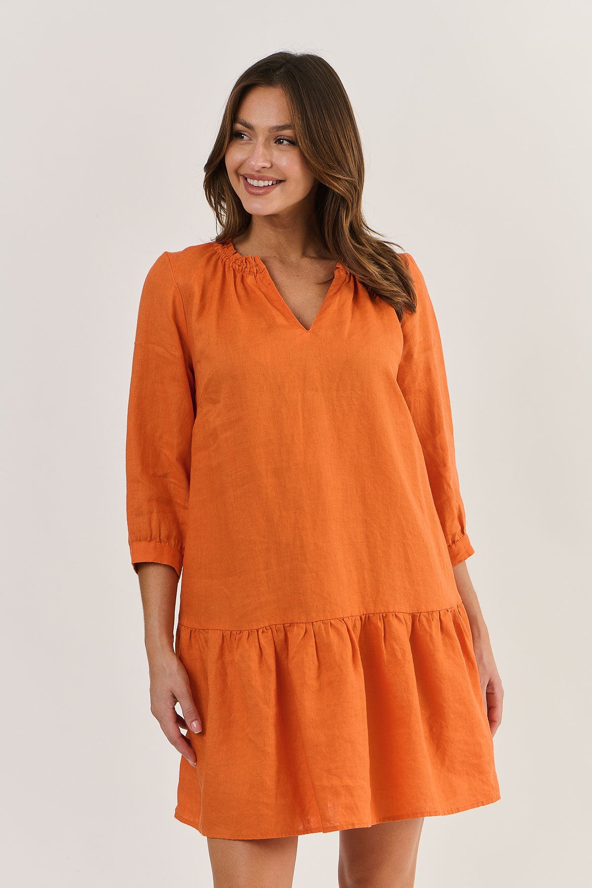 Naturals - Linen Dress Tamarind | GA515