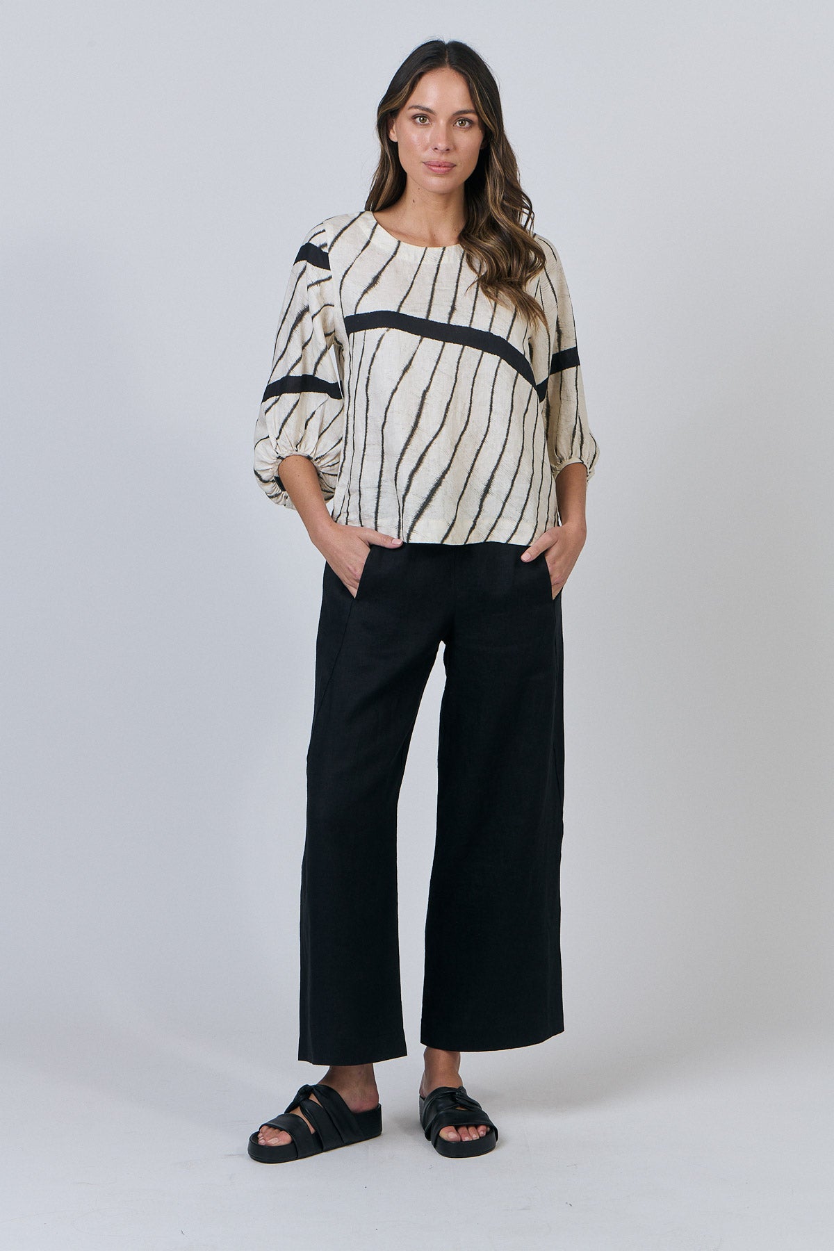 Naturals - Linen Wide-Leg Pant GA398