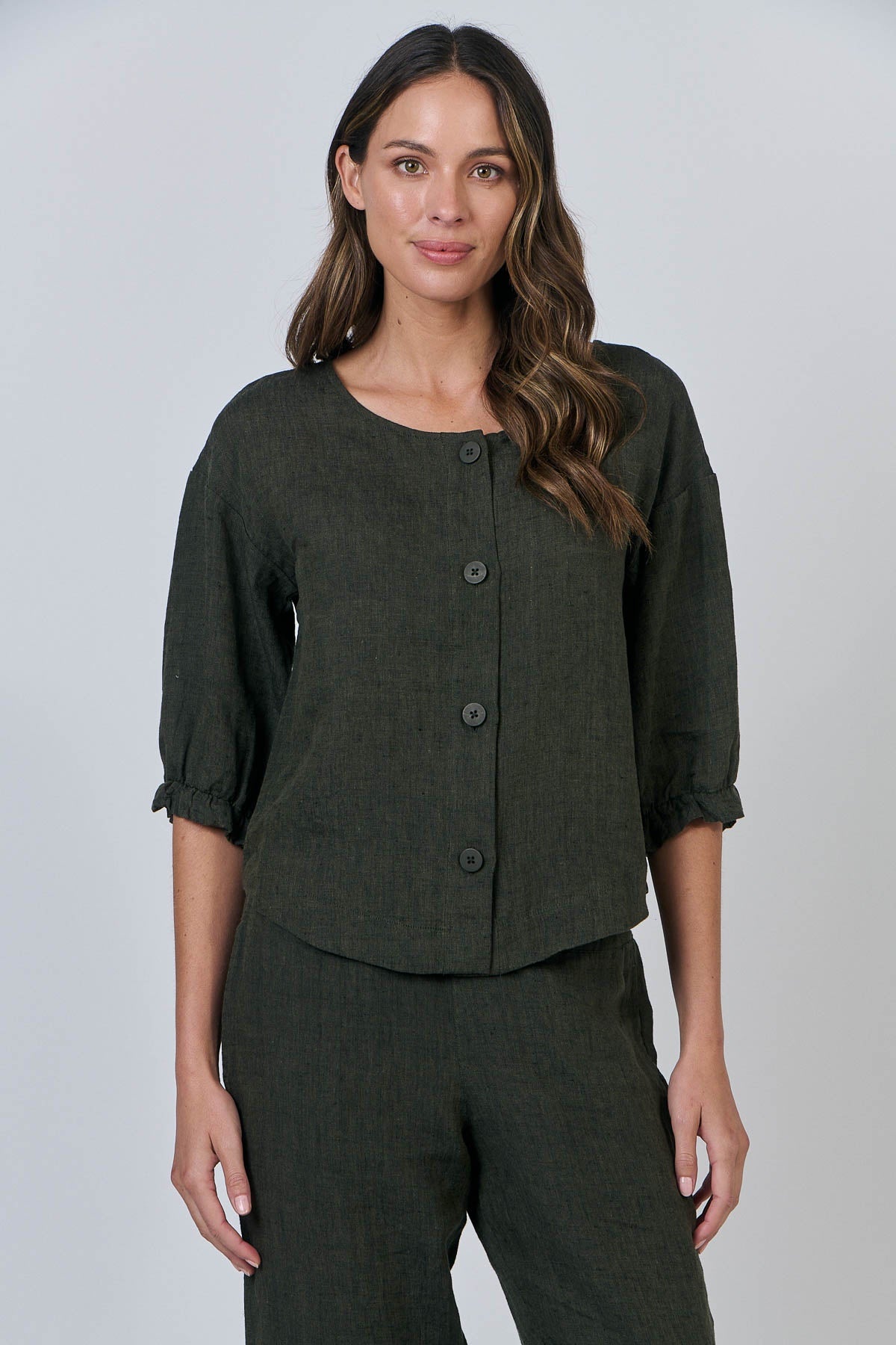Naturals - Relaxed Linen Blouse GA539