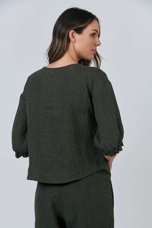 Naturals - Relaxed Linen Blouse GA539