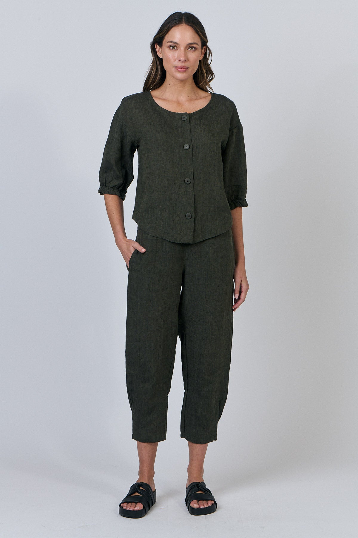 Naturals - Relaxed Linen Blouse GA539