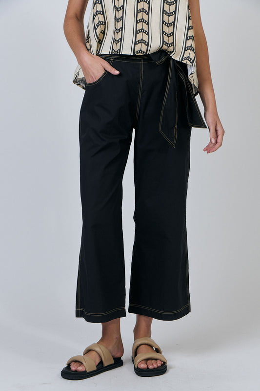 Naturals - Linen Pant Black GA567