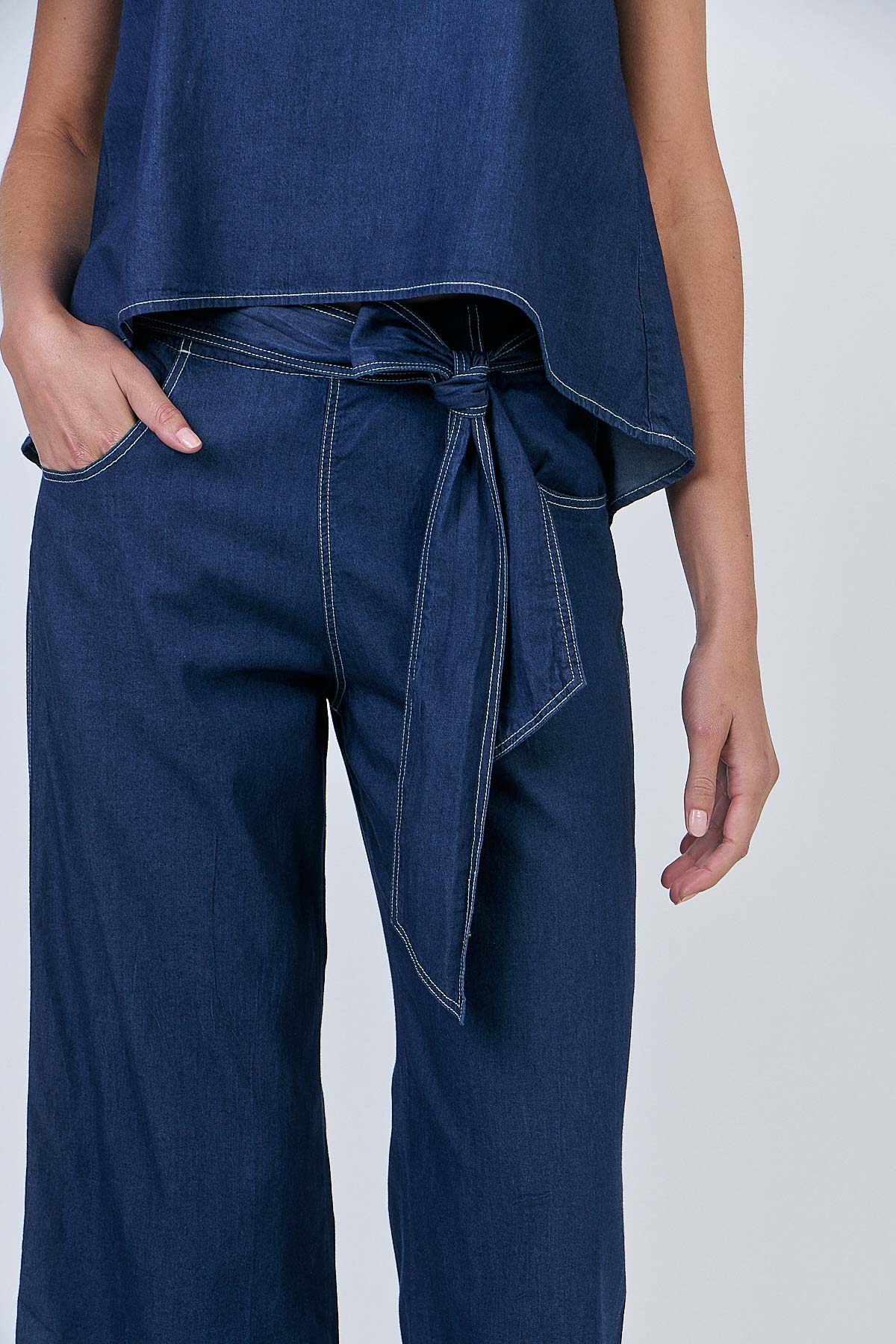 Naturals - Linen Pant Chambray GA567