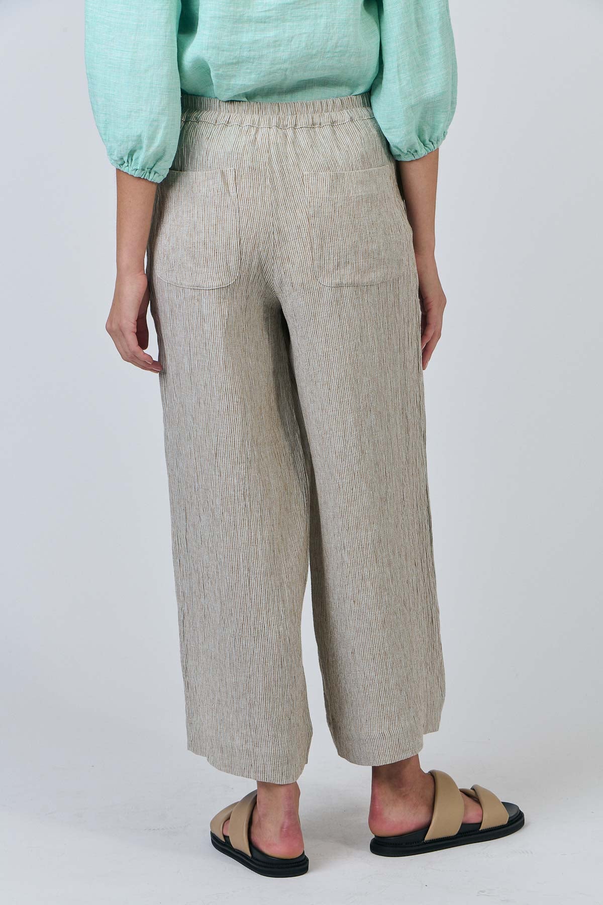 Naturals – Linen Elastic Waist Pants / Blister GA578