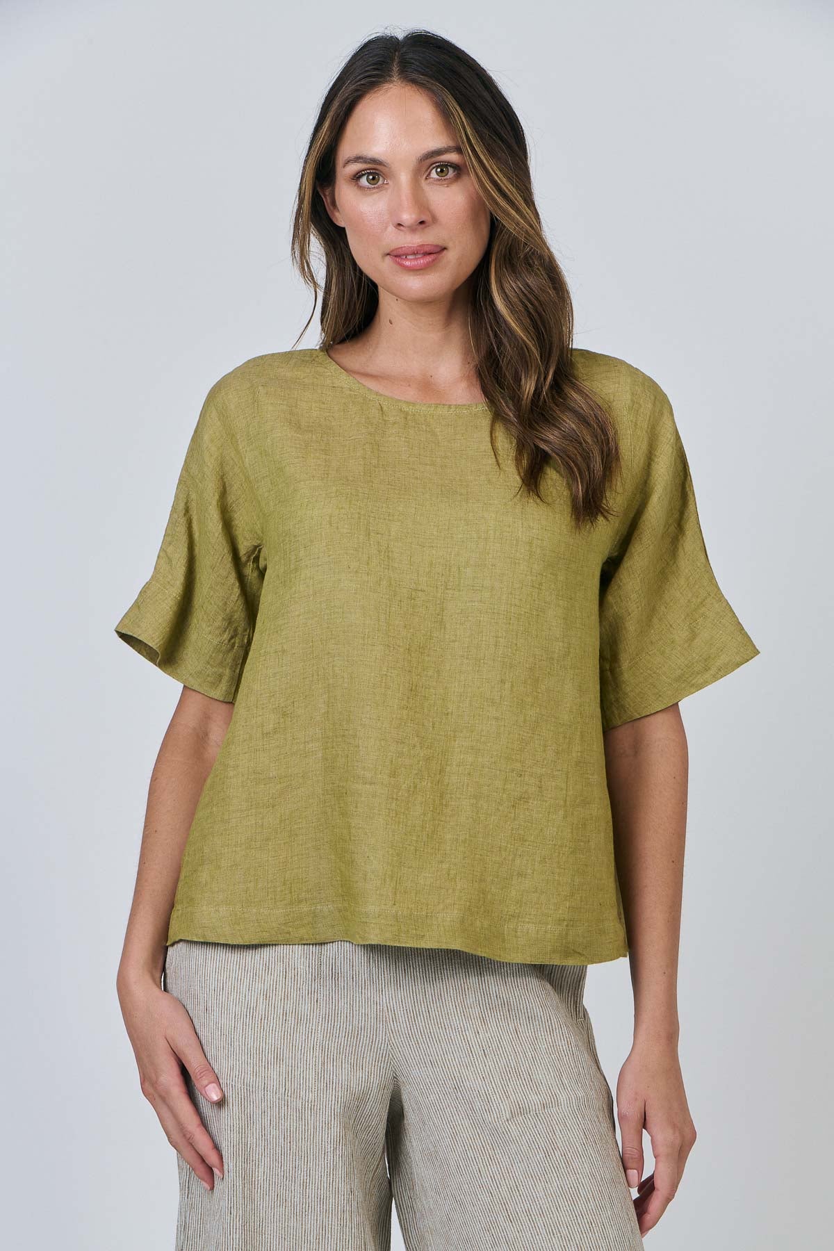 Naturals – Relaxed Fit Linen Top – GA585