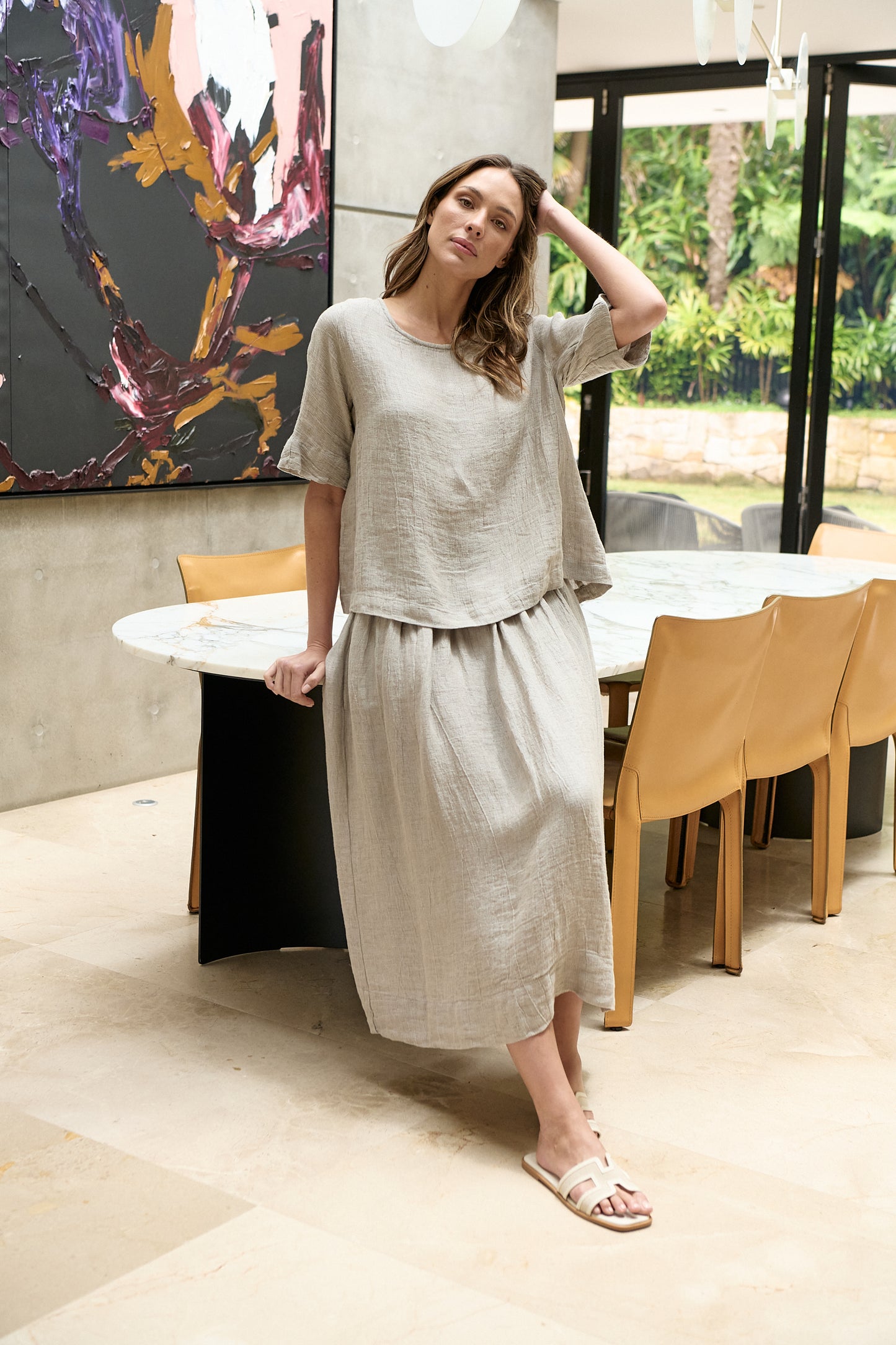 Naturals – Relaxed Fit Linen Top – GA585