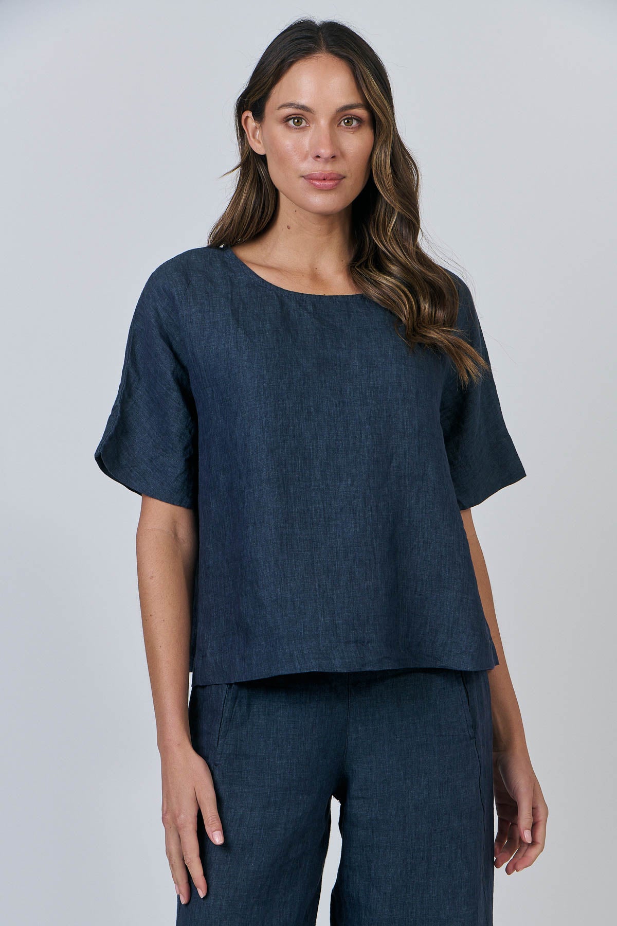 Naturals – Relaxed Fit Linen Top – GA585