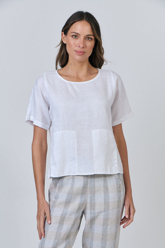 Naturals - Linen Minimalist Blouse GA587