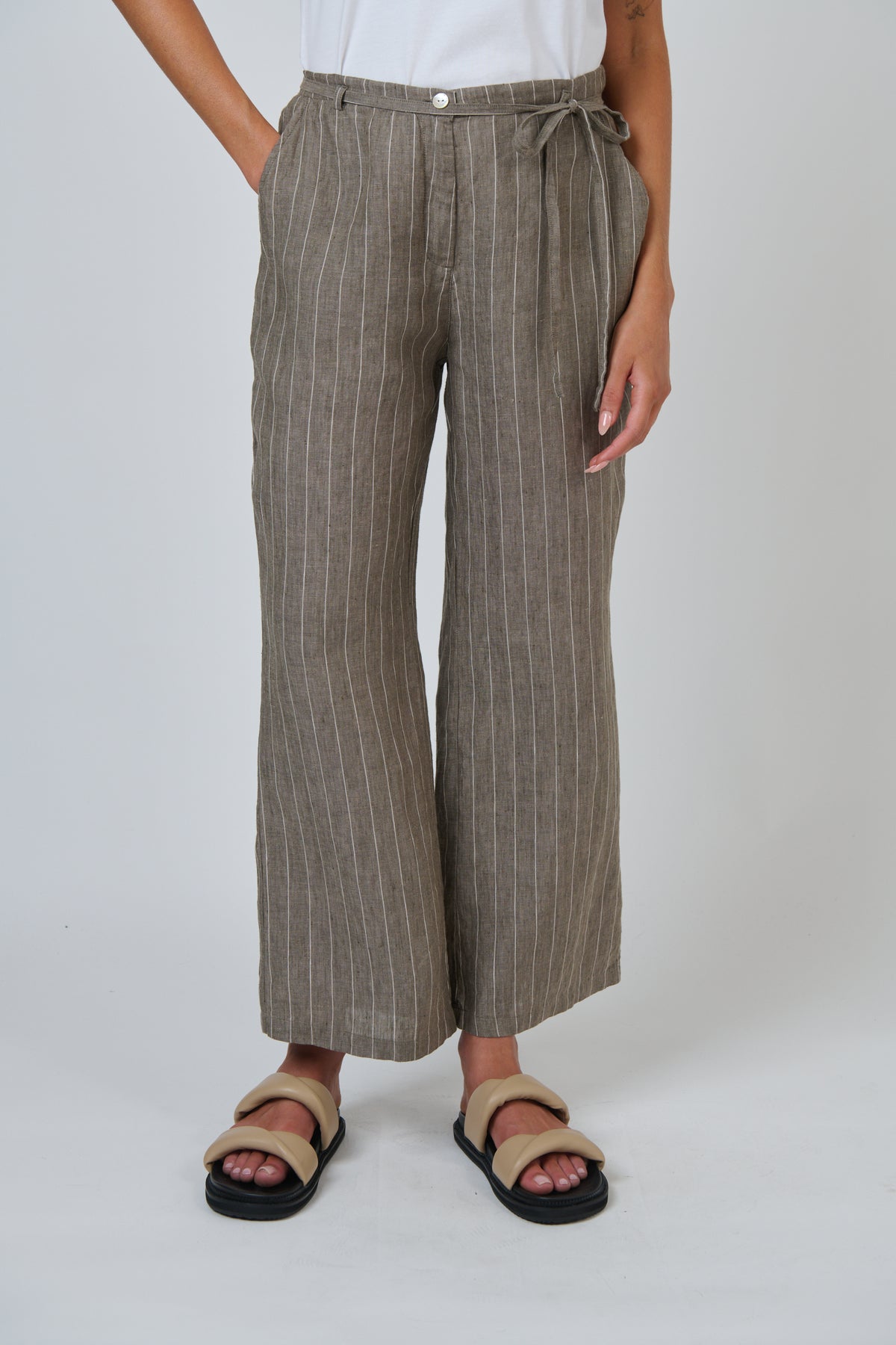 Naturals by O & J - Linen Pant with Tie | GA700