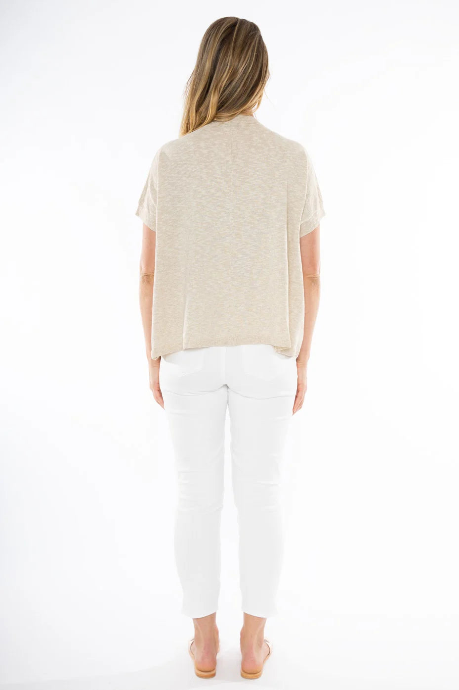 Jump - Button Thru Vest Flax | J1008A