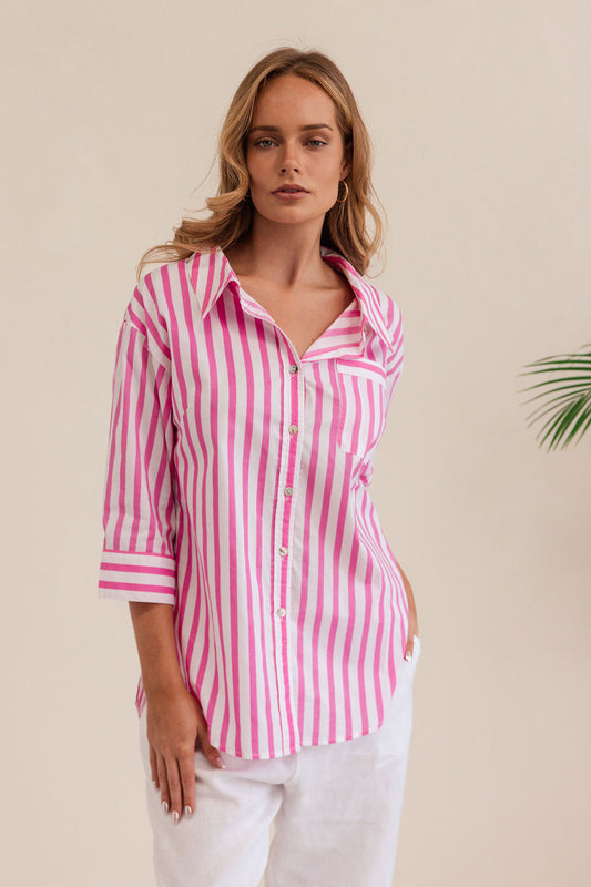 Kaleido - 100% Cotton 3/4 Shirt K111