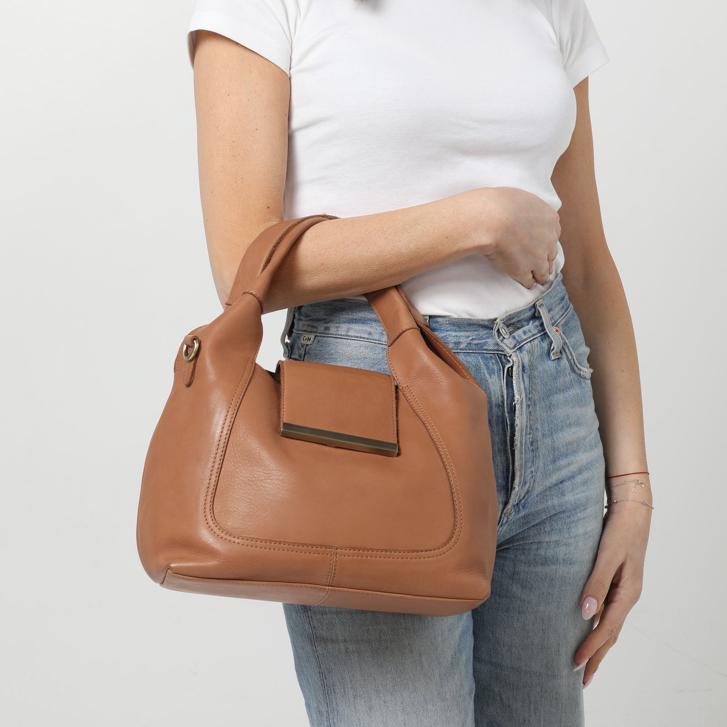 Modapelle - Cow Vintage Leather Bag / Tan 7905