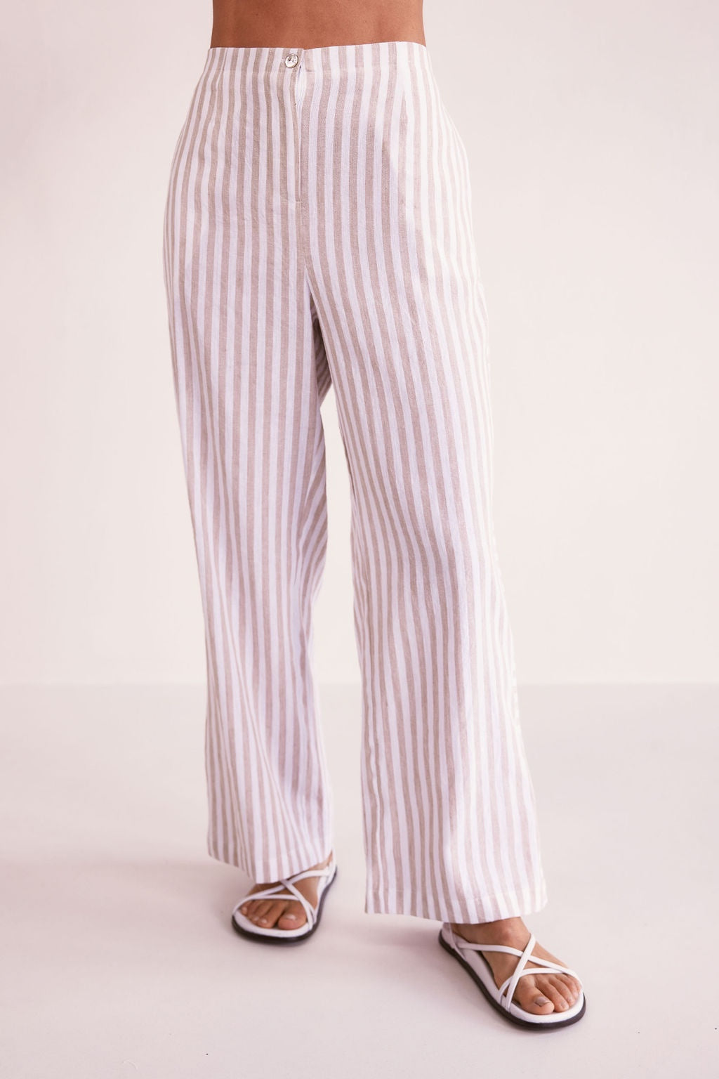 See Saw - 2 Way Striped Pant Toffee/White | SS124T
