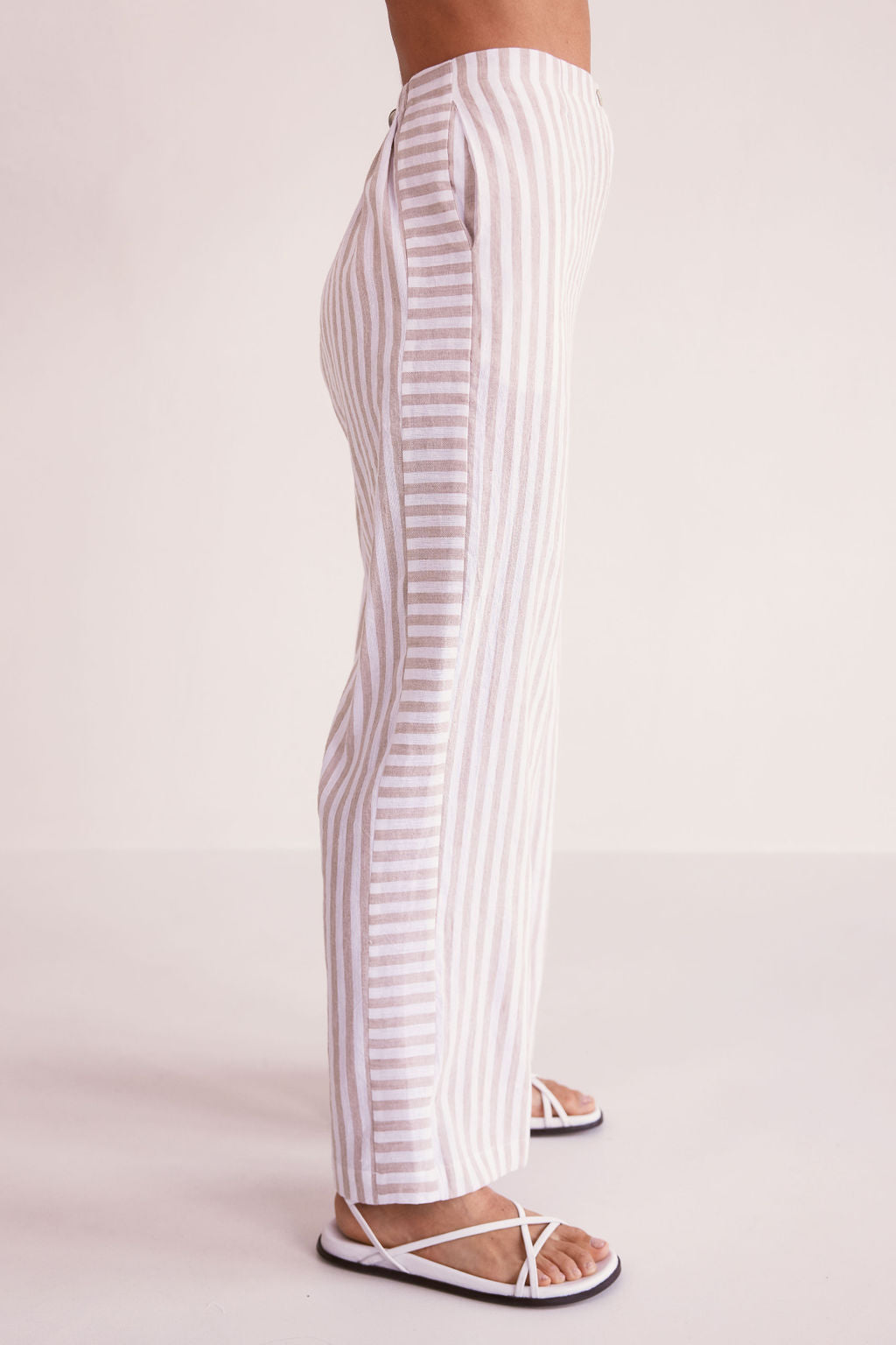 See Saw - 2 Way Striped Pant Toffee/White | SS124T