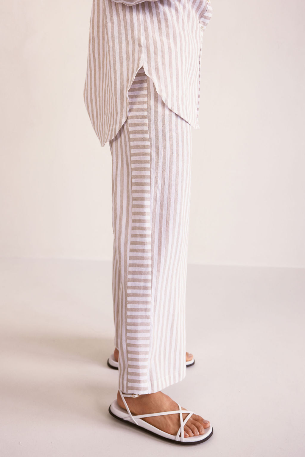 See Saw - 2 Way Striped Pant Toffee/White | SS124T