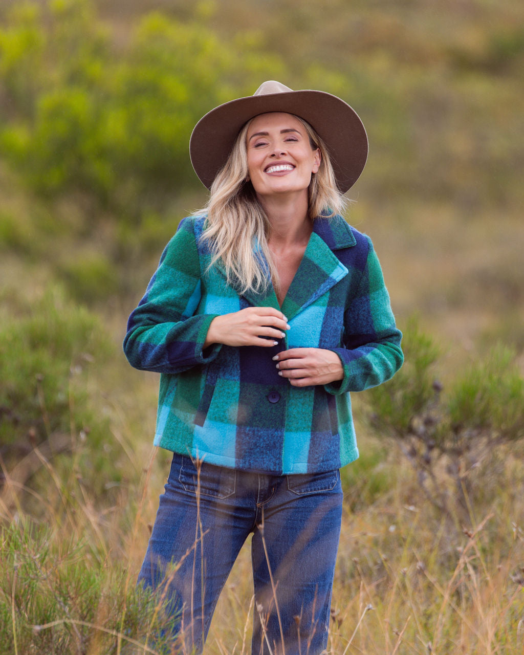 See Saw - Brushed Wool Blend Plaid Jacket | SS175