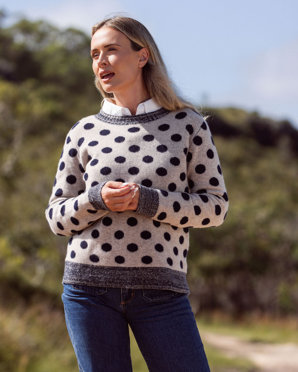 See Saw - 100% Luxe Merino Wool Spot Sweater | SS201N