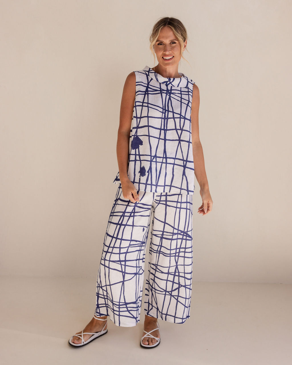 See Saw - 100% Linen Palazzo Pant SS410D/W
