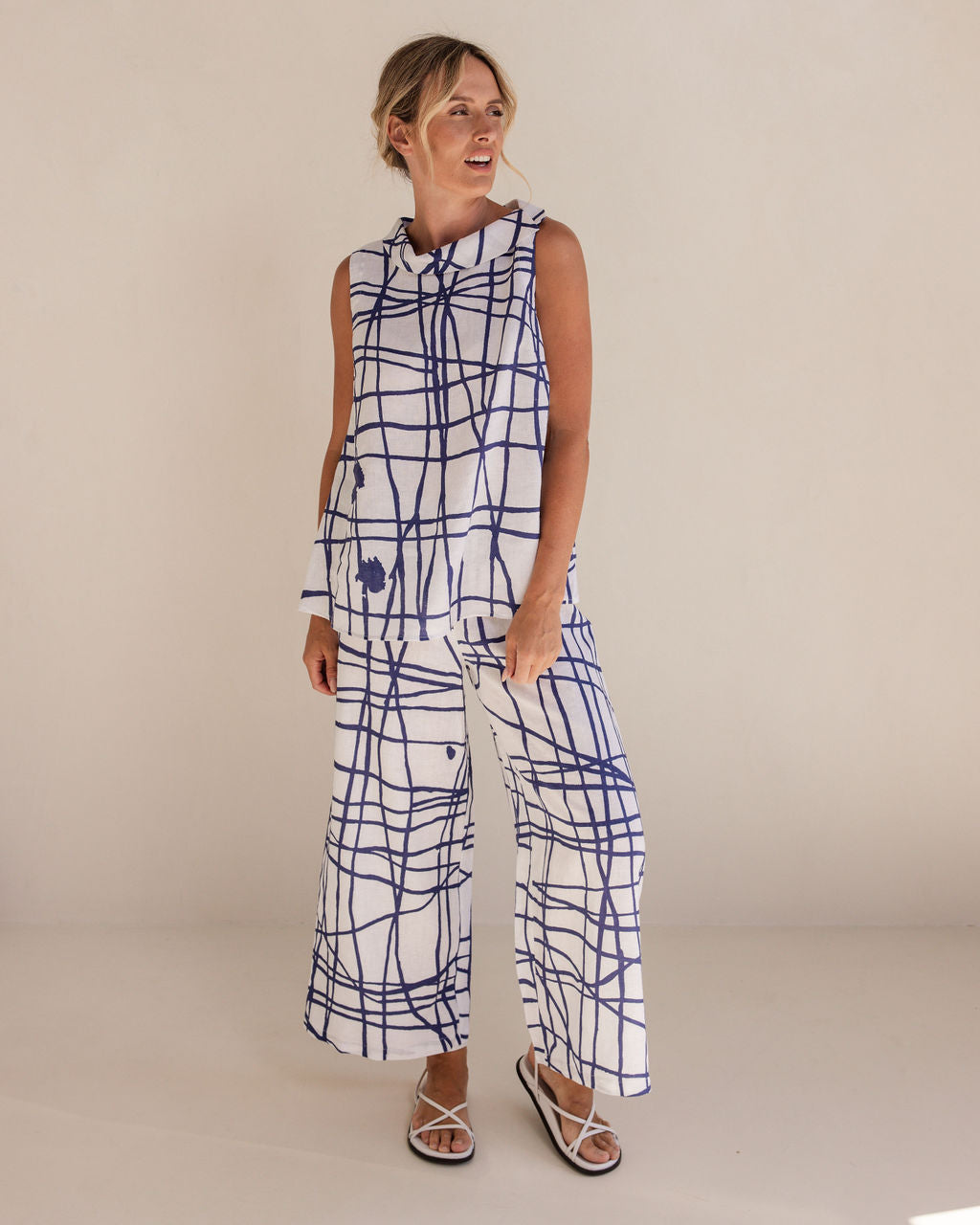 See Saw - 100% Linen Palazzo Pant SS410D/W