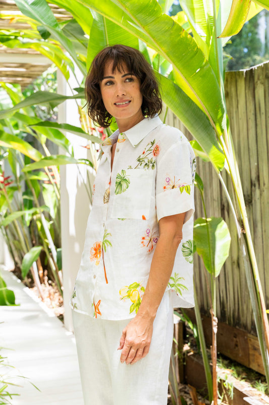 See Saw - 100% Linen SS Shirt SS432