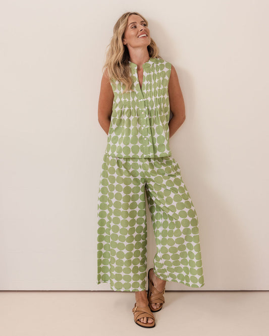 See Saw - 100% Cotton Shirred Waist Pant SS509