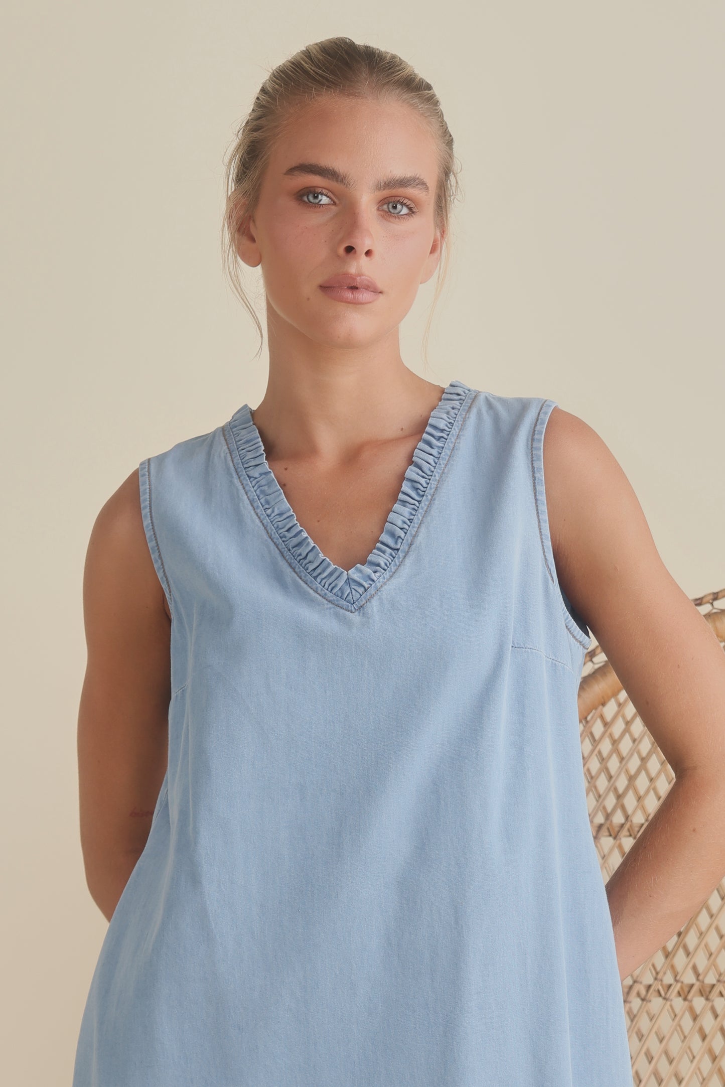 Talisman - Vera Denim Dress Light Denim | TA24248-1