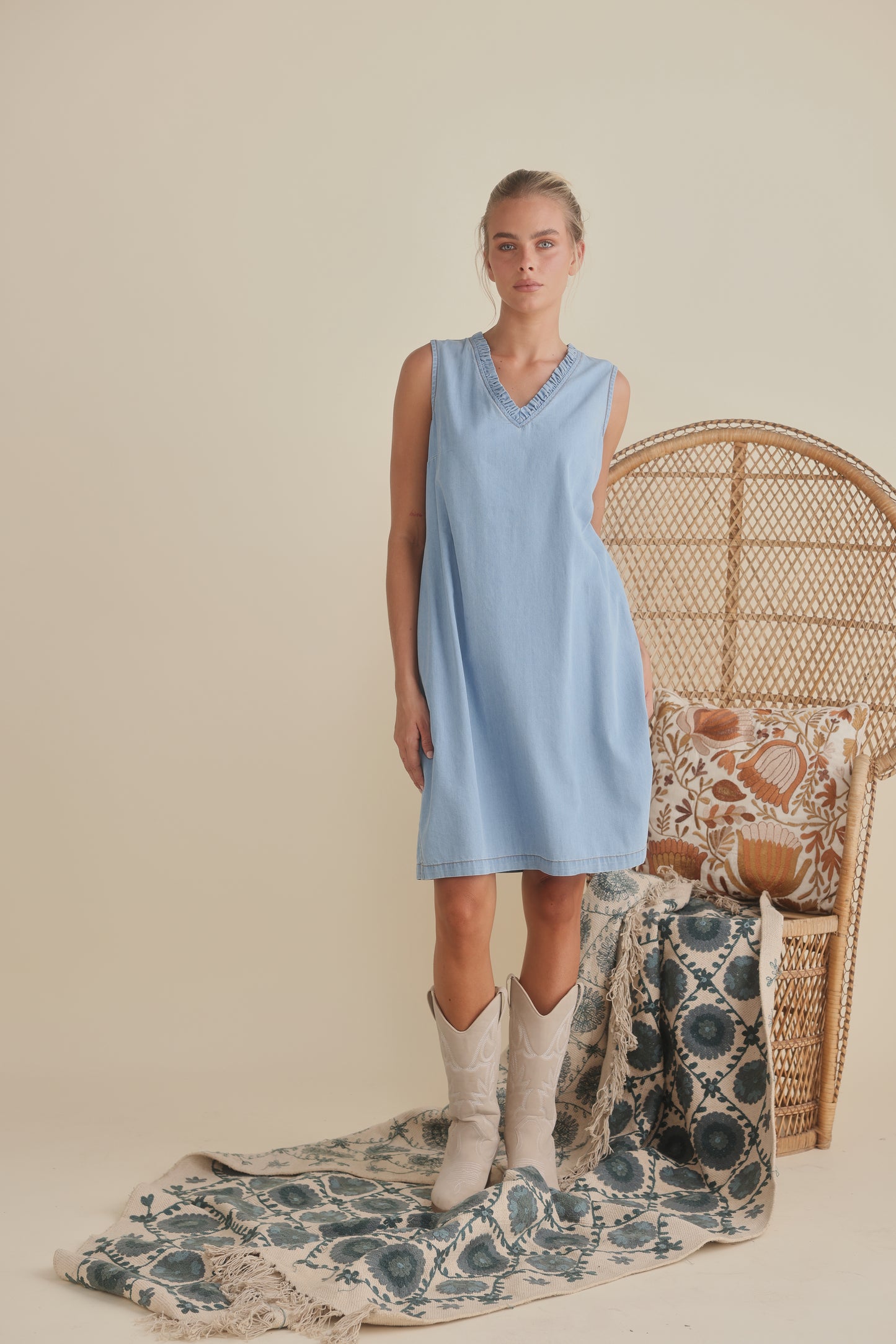 Talisman - Vera Denim Dress Light Denim | TA24248-1