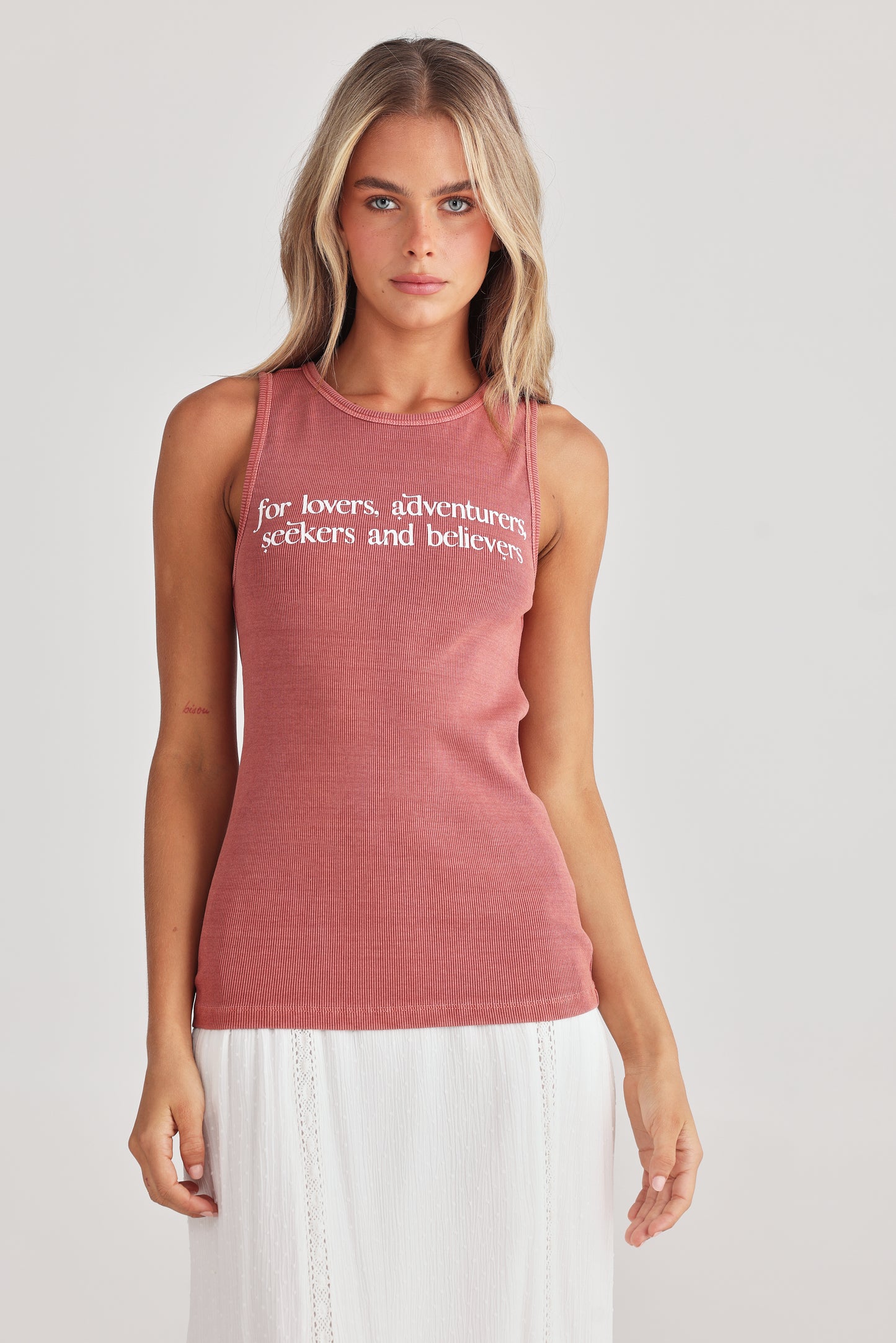 Talisman - Lovers Ribbed Tank Russet | TA24317-1