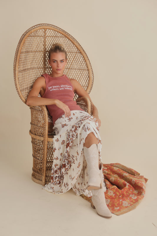 Talisman - Lovers Ribbed Tank Russet | TA24317-1