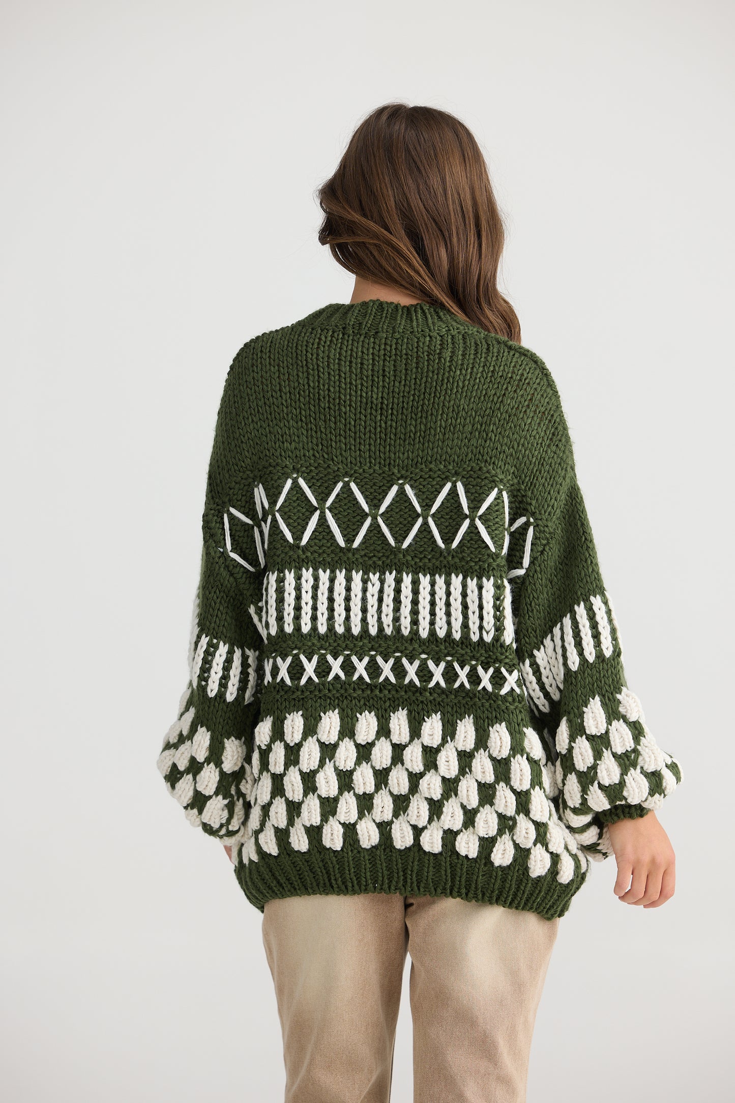 Talisman - Colorado Knit Khaki/Off White | TA25132-1