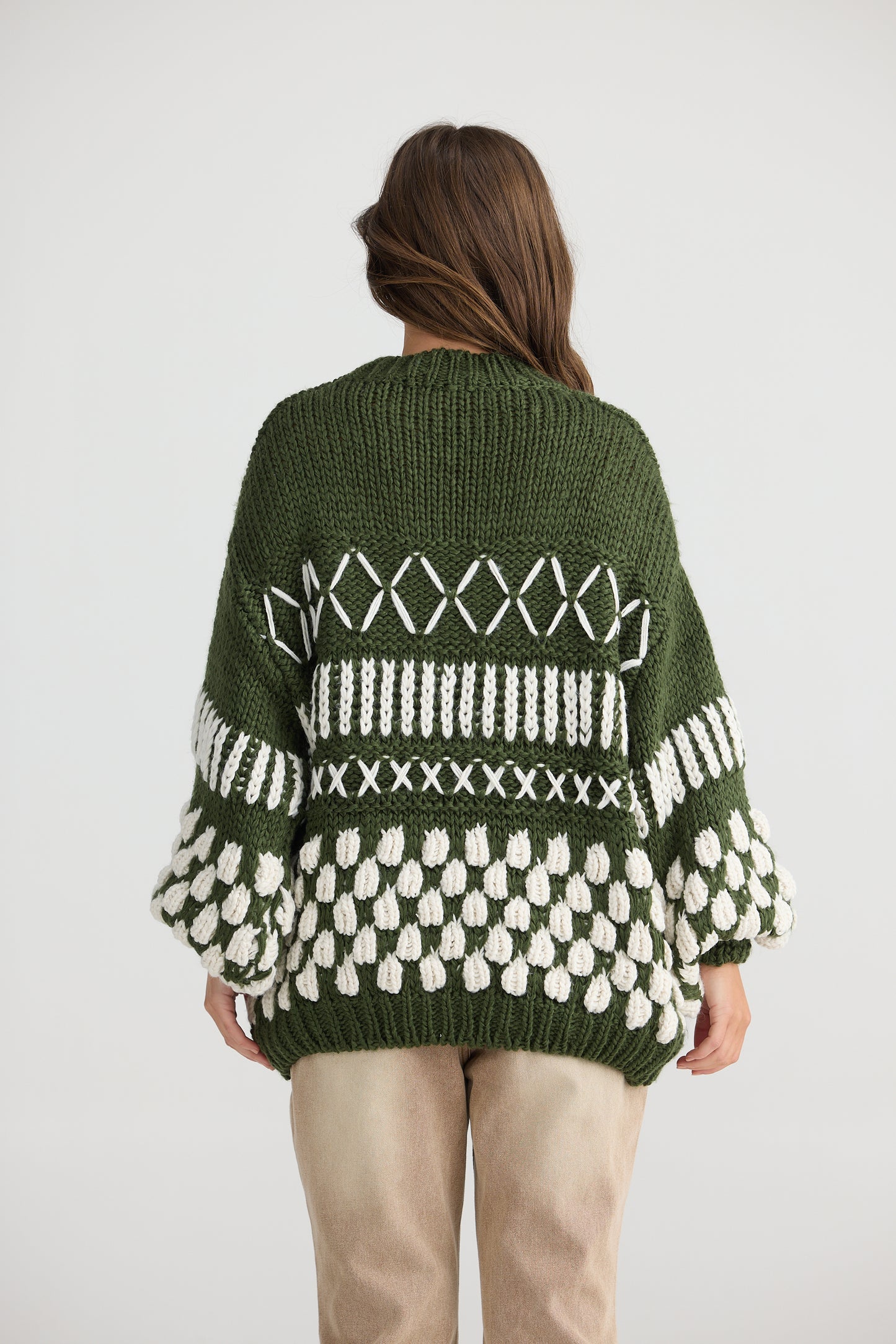 Talisman - Colorado Knit Khaki/Off White | TA25132-1