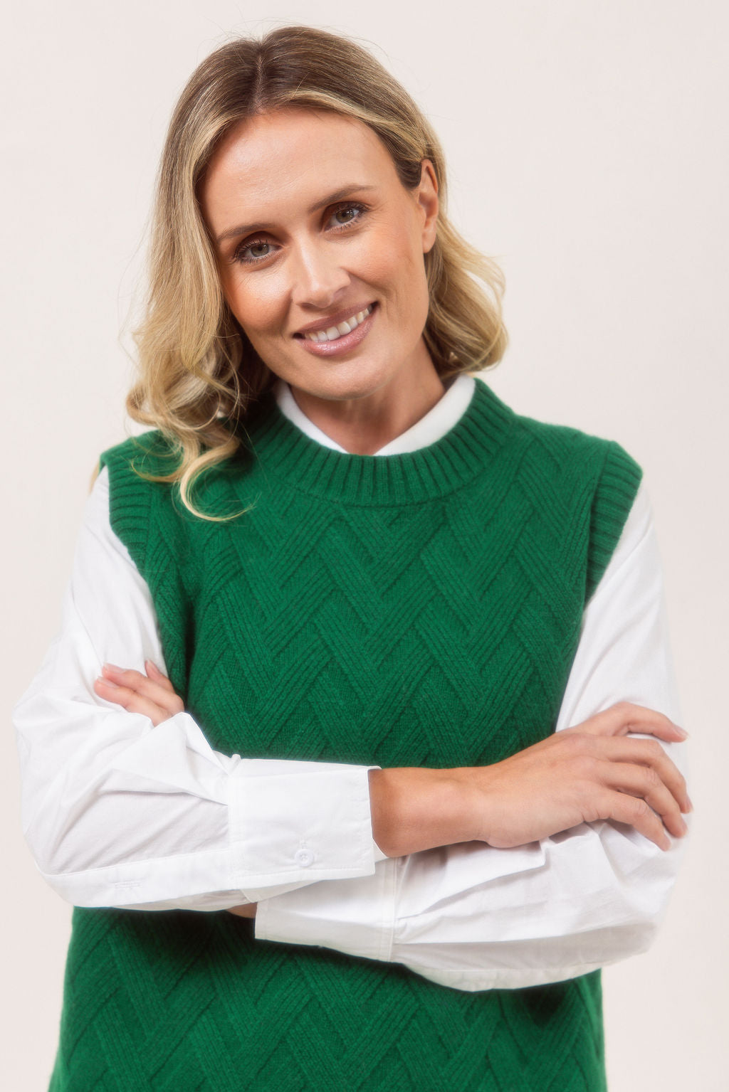 See Saw - 100% Merino Wool Cashfeel Knit Vest / SS636G