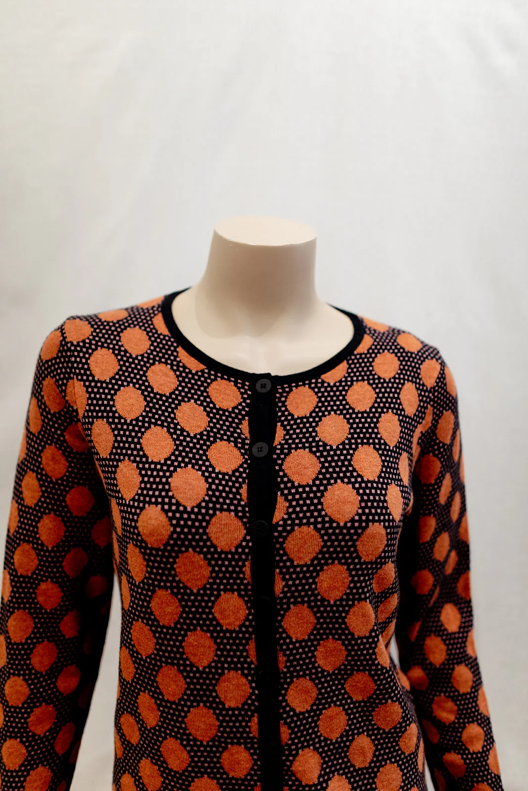 Mansted - Sne Spot & Dot Cardi Rust