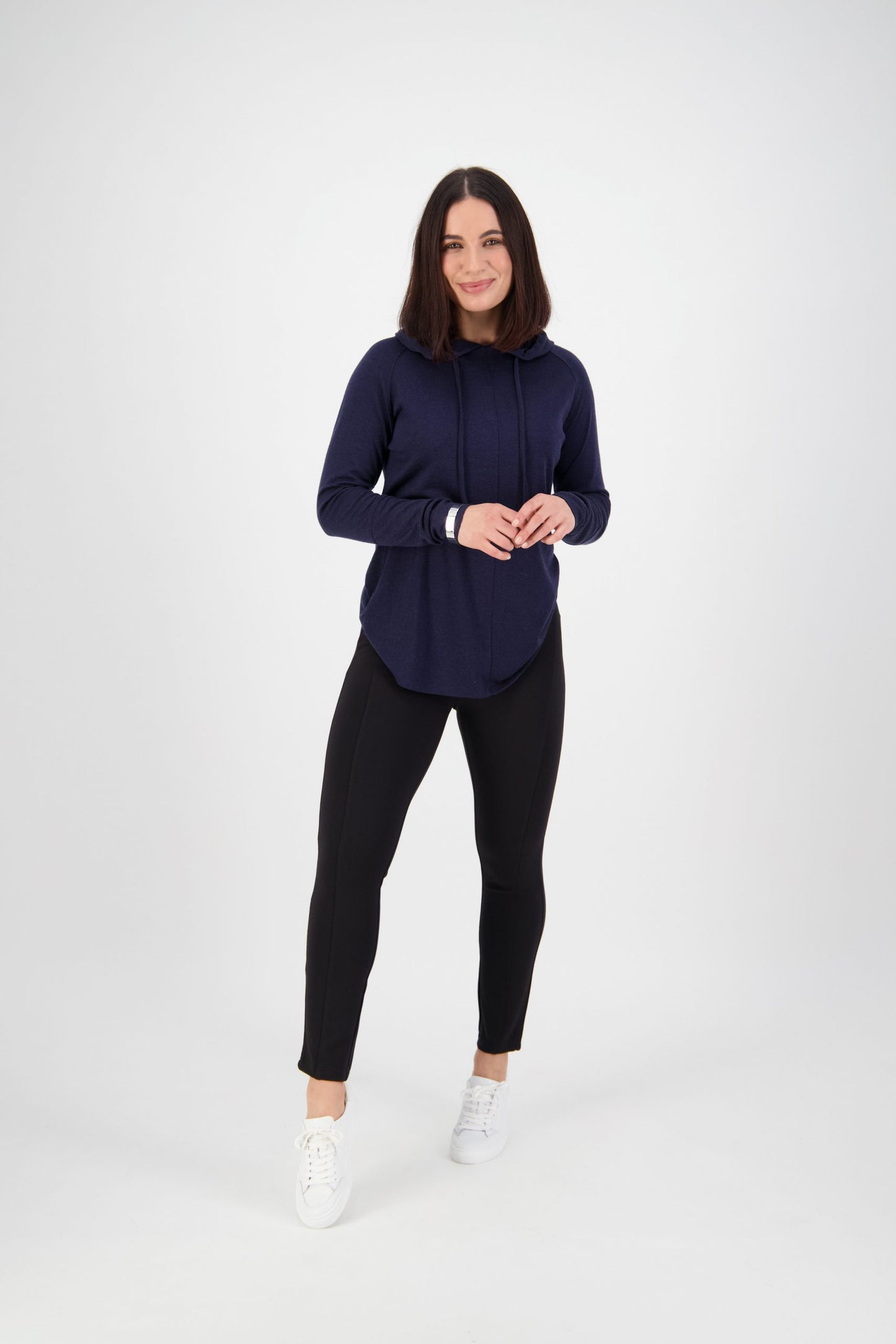 Vassalli Skinny Leg Ankle Grazer Ponti Pull On Black | V12105