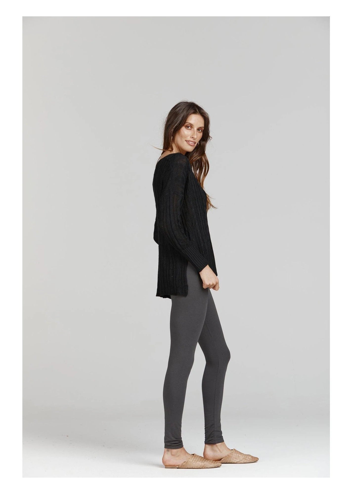 Lou Lou Luxe Legging Charcoal | LOU15NB009
