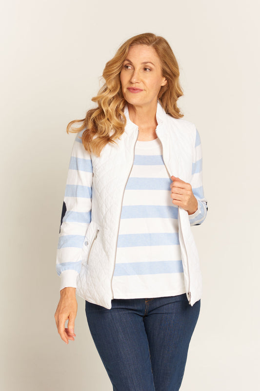 Goondiwindi Cotton Quilted Vest Winter White | G5088-W23
