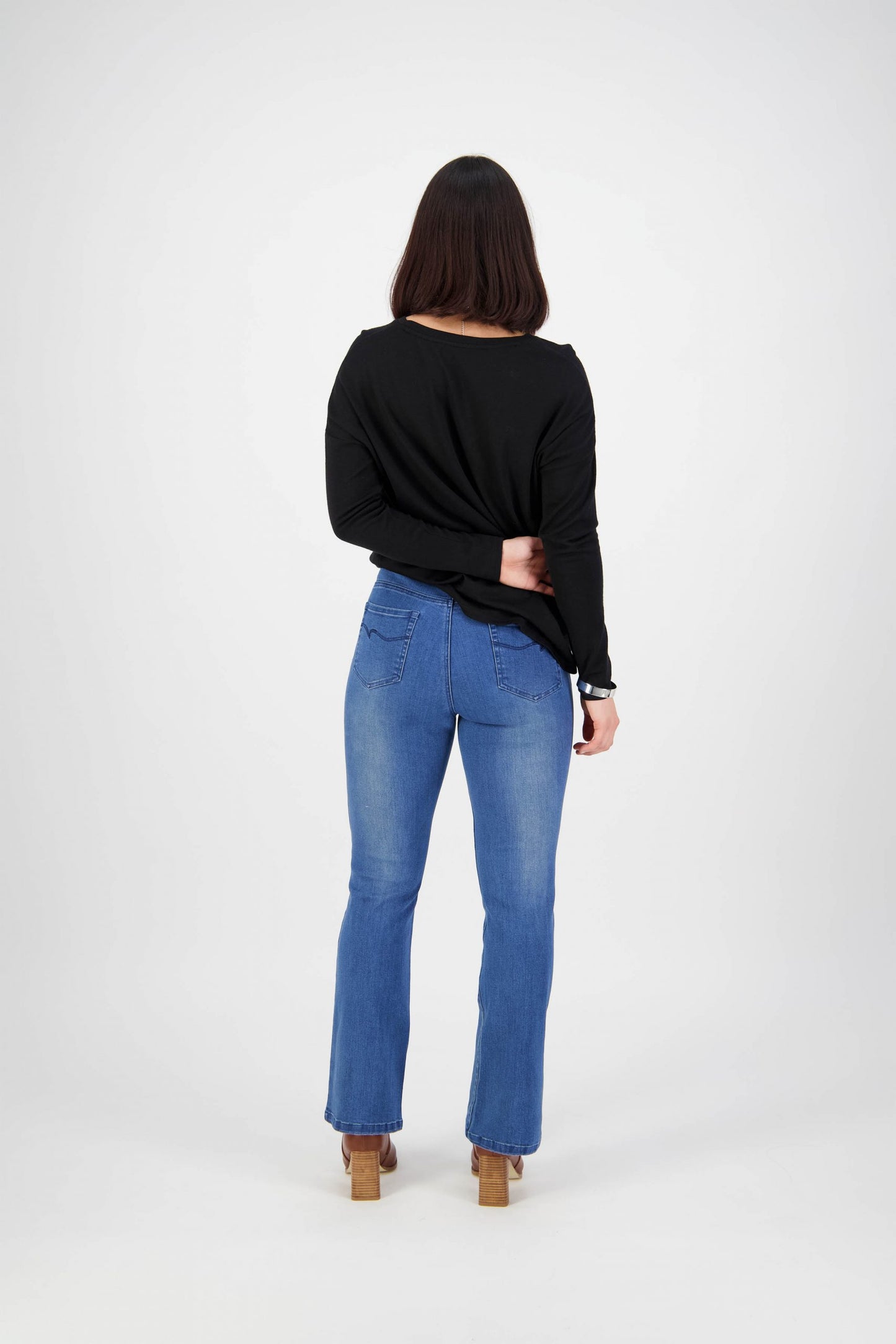 Vassalli Bootleg Full Length Jean Blue Denim | V5955