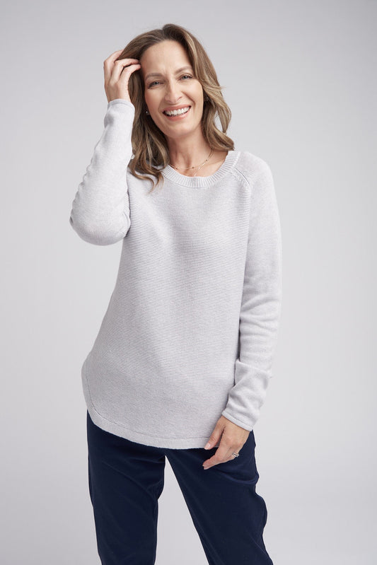 Goondiwindi Cotton - Raglan Jumper Grey Shimmer | G8158M